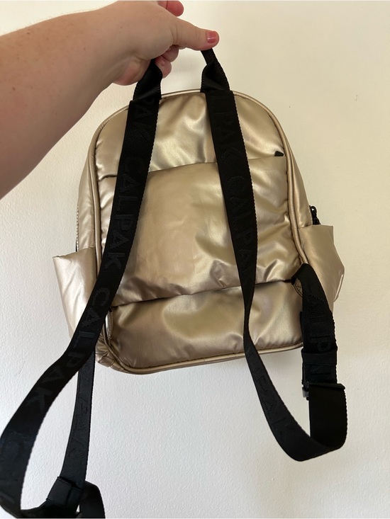 Calpak Mini Luka Travel Backpack in Metallic Gold main image 7